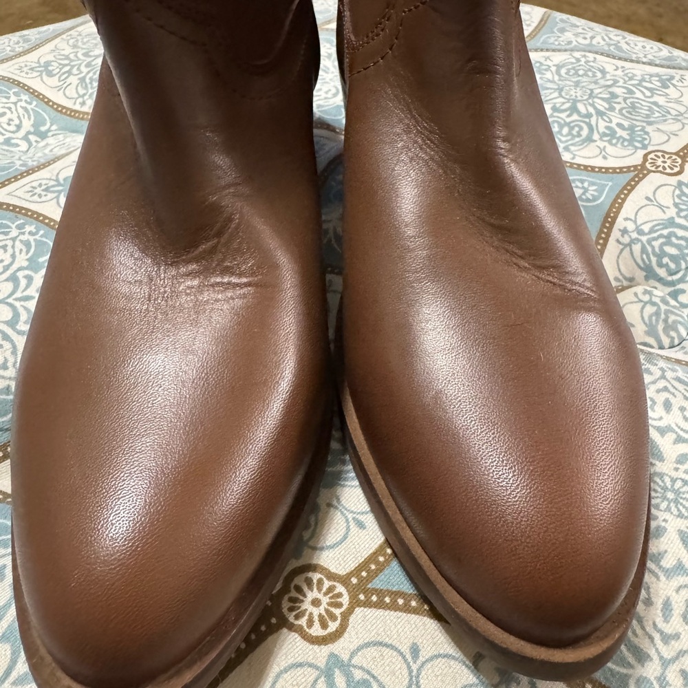 Dingo Women's Tan Leather Ankle Boots - Picture 3 of 8